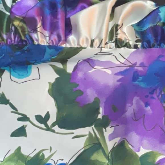 Vintage Satin Ruby Rox Ruched Floral Mini Dress - Picture 4 of 8